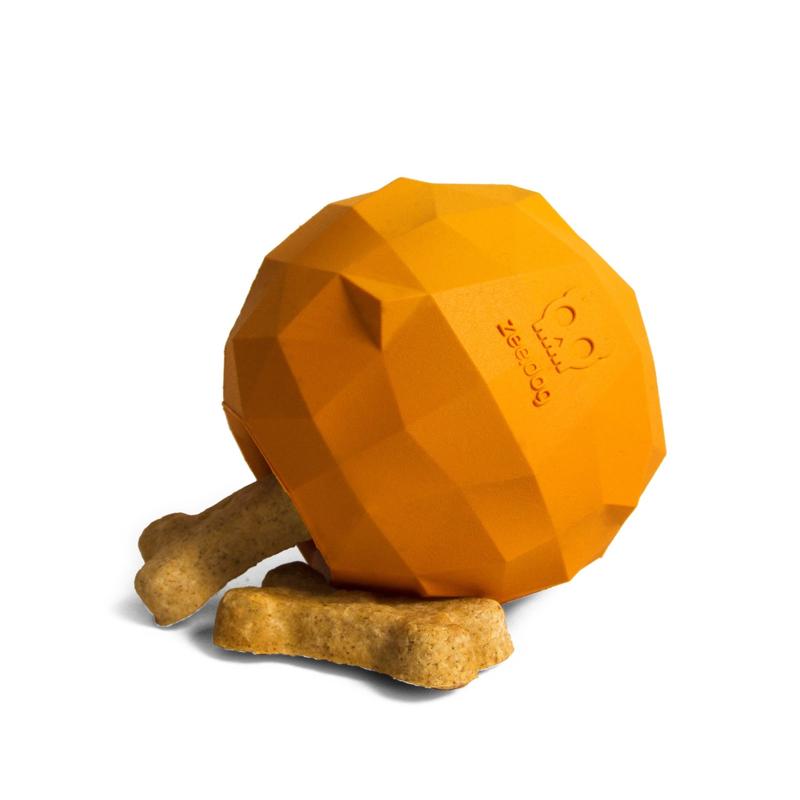 Zee.Dog - Super Fruitz Treat Dispensing Toy - Orange