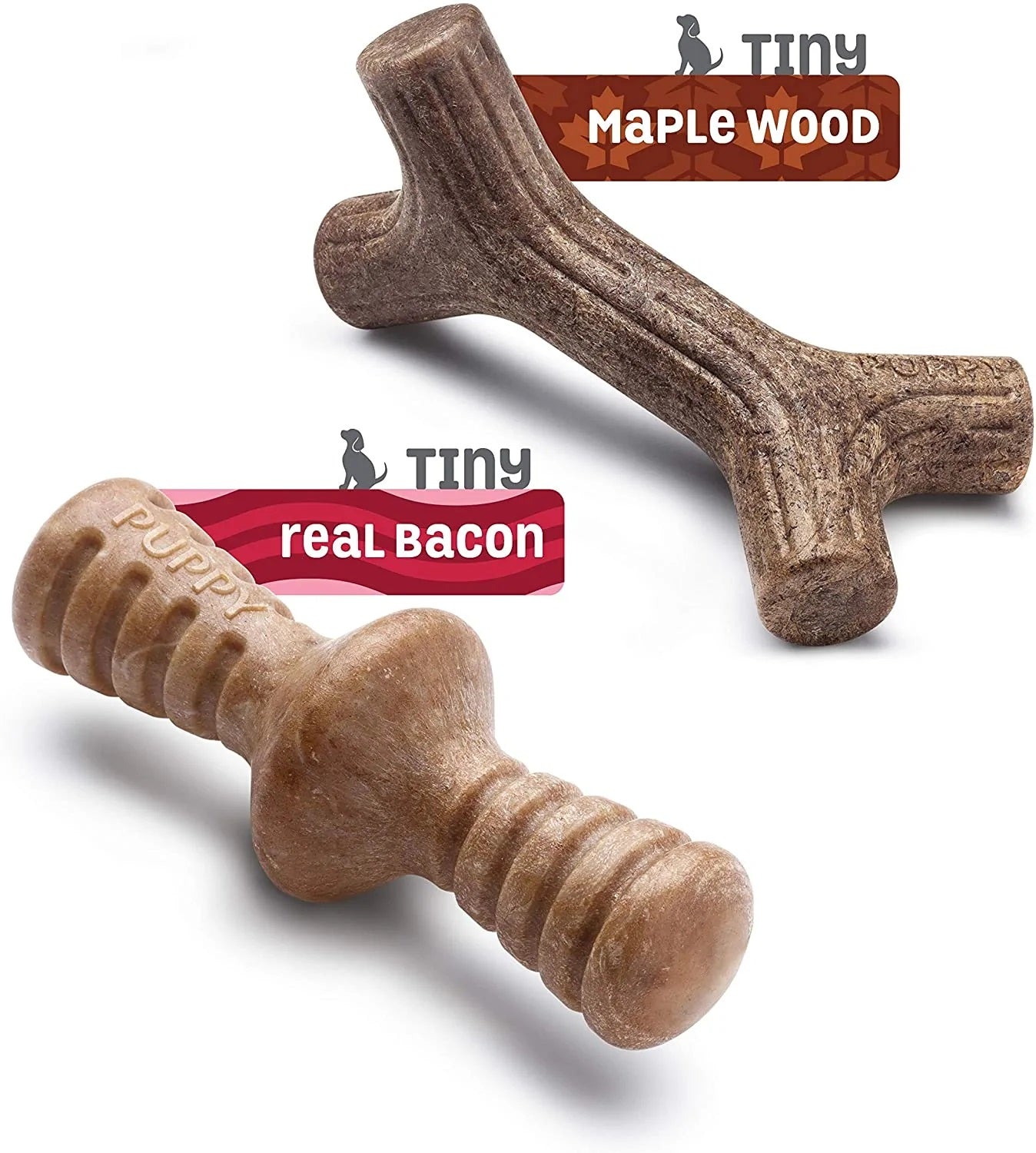 A stick-shaped and roller-shaped dog chew toys