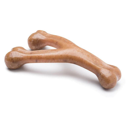 A wishbone-shaped dog chew toy