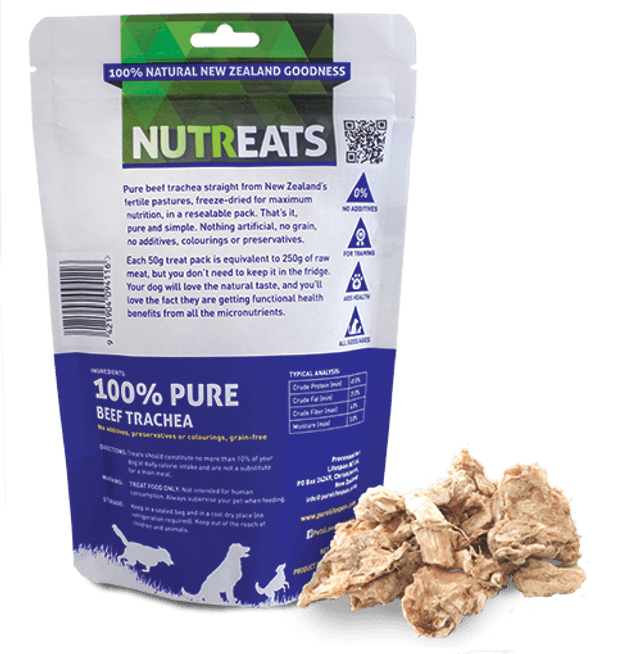 Nutreats Freeze-dried Beef Trachea Dog Treats