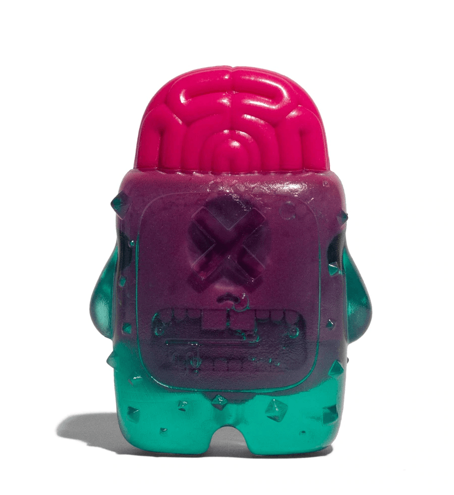 ZeeDog Brain Dead chew toy with brains on top