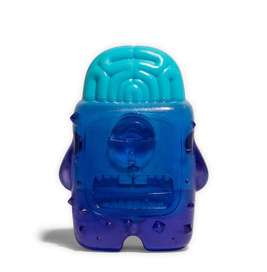 ZeeDog Brain Freeze blue chew toy with brains on top